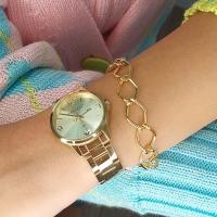 Pulseira Elo Losango Com Fecho Boia Folheado Em Ouro 18k [f027] - 4