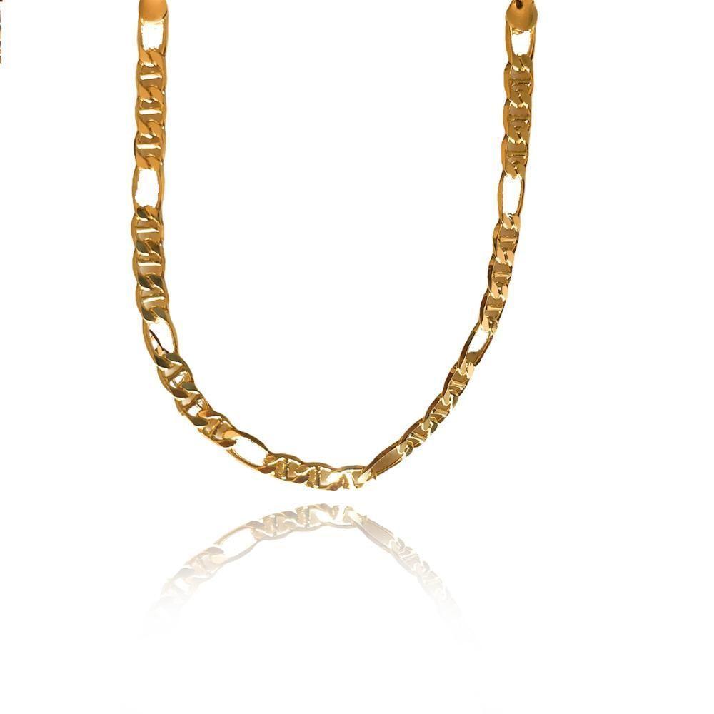 Pulseira Corrente Com Elo Sequenciado Folheado Em Ouro 18k [f027] - 1