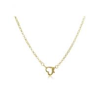 Pulseira Com Design De Elos Finos E Fecho De Coração Folheado Em Ouro 18k [f027] - 1