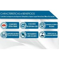 Colchão Solteiro Espuma  Compact AG 65 /  D33 /   Aspen Super Firme Euro Pillow (78x188x20) - Luckspuma - 3