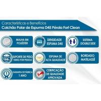 Colchão Solteiro Espuma D45  Pérola Clean (88x188x20) - Polar - 3