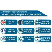 Colchão Solteiro Espuma D45  Sleep Max Euro Pillow (88x188x25) - Castor - 3
