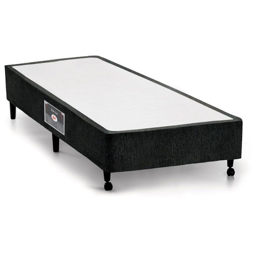 Cama Box Base Solteiro Lux Chenille Black (88x188x23) - Castor - 1