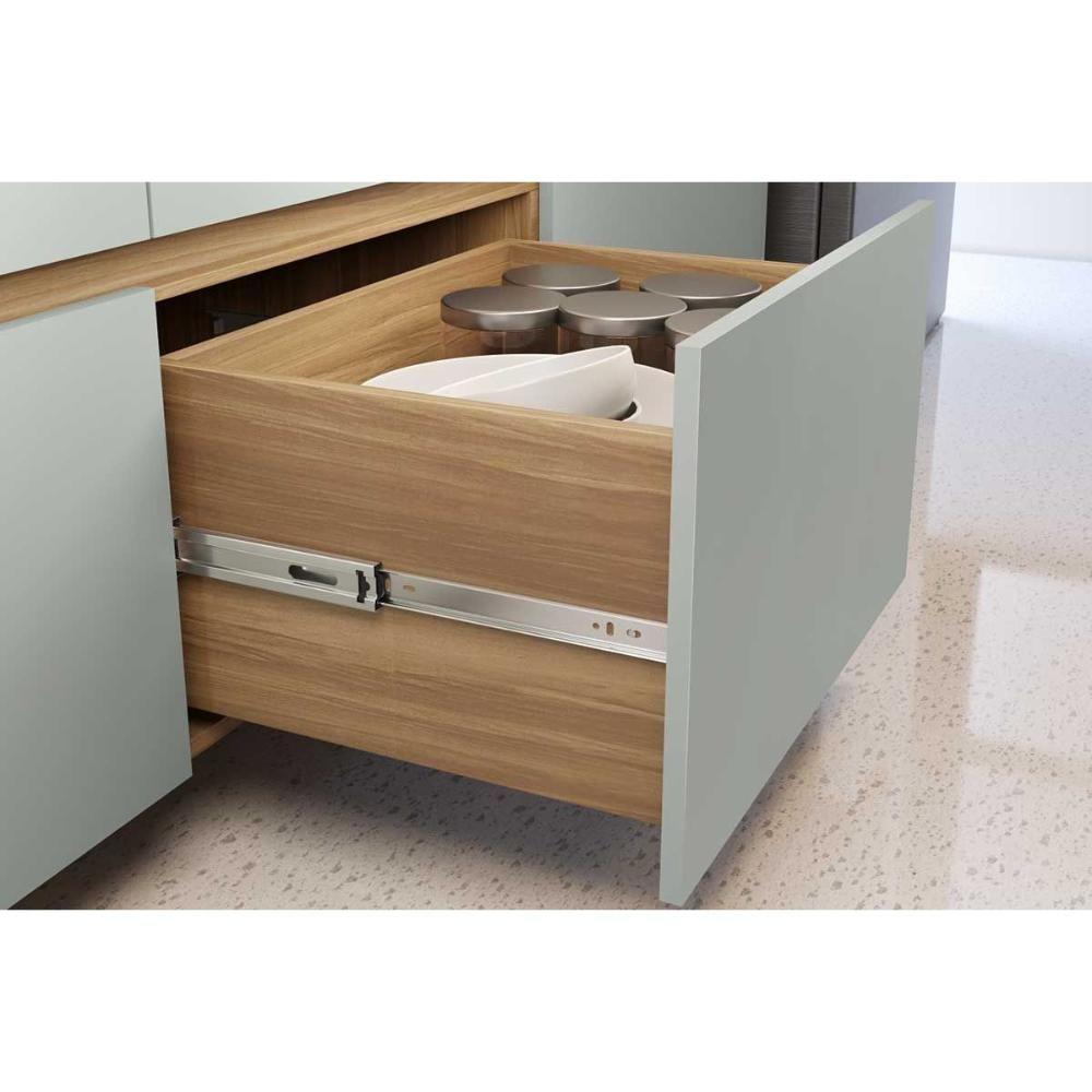 Cozinha Completa Rainha Gourmet 7 Peças (3 Aéreos + 1 Paneleiro + 3 Balcões) C7P01 Branca/Nature - Nesher - 7