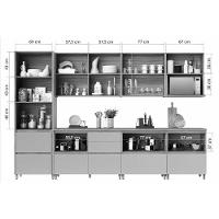 Cozinha Completa Rainha Gourmet 7 Peças (3 Aéreos + 1 Paneleiro + 3 Balcões) C7P01 Branca/Nature - Nesher - 5