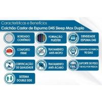 Colchão Solteiro Espuma D45  Sleep Max Euro Pillow (78x188x25) - Castor - 2