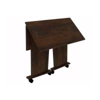 Mesa Multiuso Escritório Dobrável ME4117 c/ Rodízios Nogal - Tecno Mobili - 6