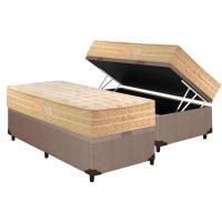 Cama Box Baú Solteiro: Colchão Molas Ensacadas Paropas MasterPocket Star Dream + Base CRC Courano Clean(88x188) - 1