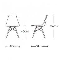 Conjunto Mesa Eames Preta 90cm E 4 Cadeiras Eames Pp Preta - 7