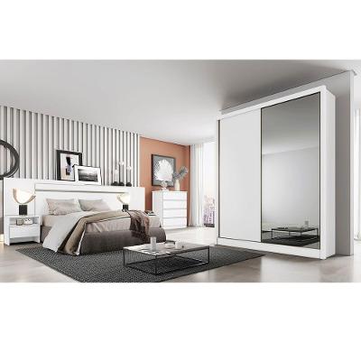 Guarda Roupa Carrara 2 Portas 3 Gavetas Clic Moveis Branco
