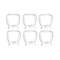 Jogo 6 Copos De Café Chá Chocolate Parede Dupla 250ml - 1