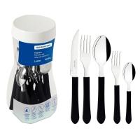 Faqueiro Talheres Leme Inox 20 Peças Tramontina Cores Cor:preto Preto - 1