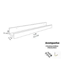 Prateleira Esmalteria Simples 65 Cm Em Mdf Branco [f031] - 2