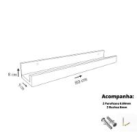 Prateleira Tempero Simples 80 Cm Branco Em Mdf [f031] - 2