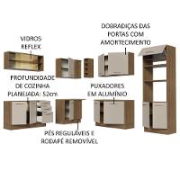 Armário De Cozinha Completa De Canto 459cm Rustic/crema Agata Madesa 01 Rustic/crema - 8