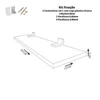 Prateleira Linha Furta-cor Em Mdf Com Borda De Pvc Branco 20x15 Cm [f031] - 2