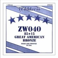 Corda Avulsa Violão Aço .040 D Addario 80-15 Bronze Zw040 [f035] - 1