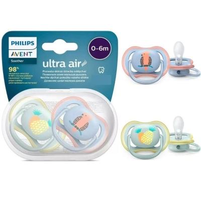 Chupeta Ultra Air Dupla Arara/abacaxi - 0-6m - Philips Avent