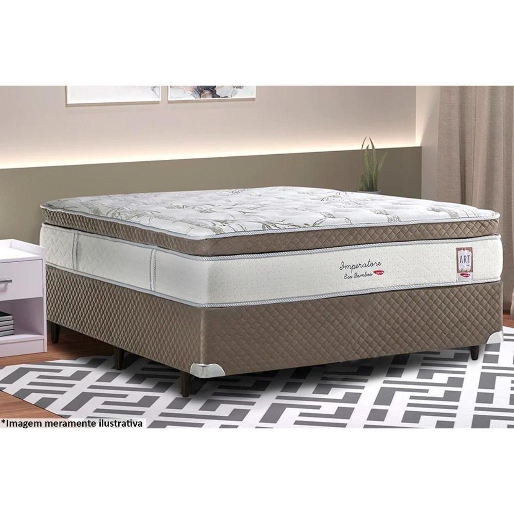 Colchão Queen Molas Ensacadas Visco   MasterPocket Imperatore Eco Bamboo Euro Pillow (158x198x34) - Herval - 2