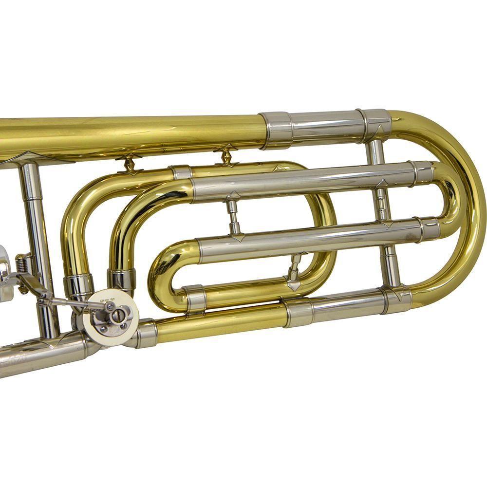 Trombone De Vara Com Rotor Tb 200vr Laqueado Dourado Com Case New York [f097] - 2
