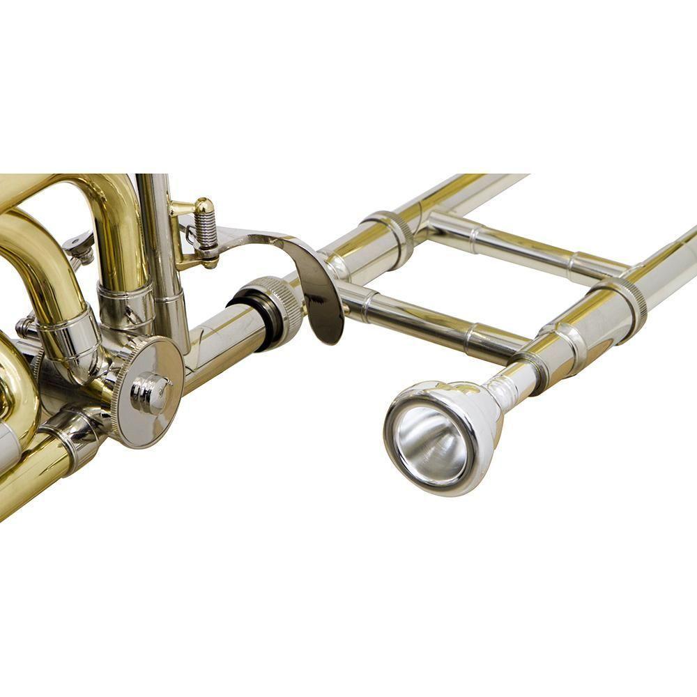Trombone De Vara Com Rotor Tb 200vr Laqueado Dourado Com Case New York [f097] - 3