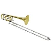Trombone De Vara Com Rotor Tb 200vr Laqueado Dourado Com Case New York [f097] - 1