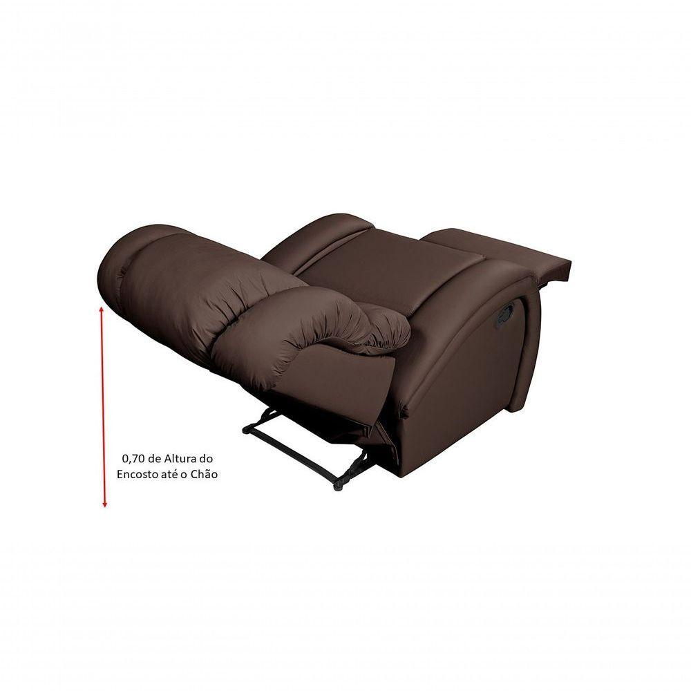 Poltrona Imperial Zero Wall Reclinável Com Assento De Elevação Corano marrom 310 - 7