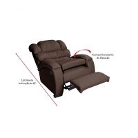 Poltrona Imperial Zero Wall Reclinável Com Assento De Elevação Corano marrom 310
