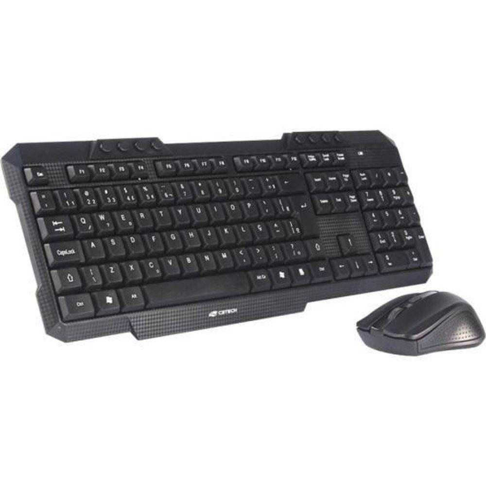 Kit Teclado E Mouse C3tech K-w10 Sem Fio Preto [f002] - 1