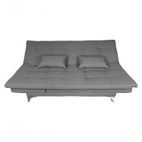 Sofá Cama Versátil 3 Lugares Império Reclinável Casal Pés De Alumínio Linho Grafite 199 - 5