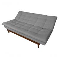 Sofá Cama Versátil 3 Lugares Império Reclinável Casal Pés De Madeira Linho Grafite 199 - 2