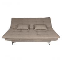 Sofá Cama Versátil 3 Lugares Império Reclinável Casal Pés De Alumínio Linho Bege 201 - 7