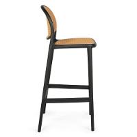 Kit 2 Banqueta Alta Com Encosto Roma Em Polipropileno - Preto - 6