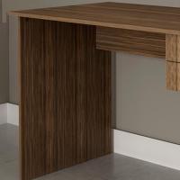 Escrivaninha Mesa Escritorio 2 Gavetas Me4165 Nogal Tecno Mobili Nogal