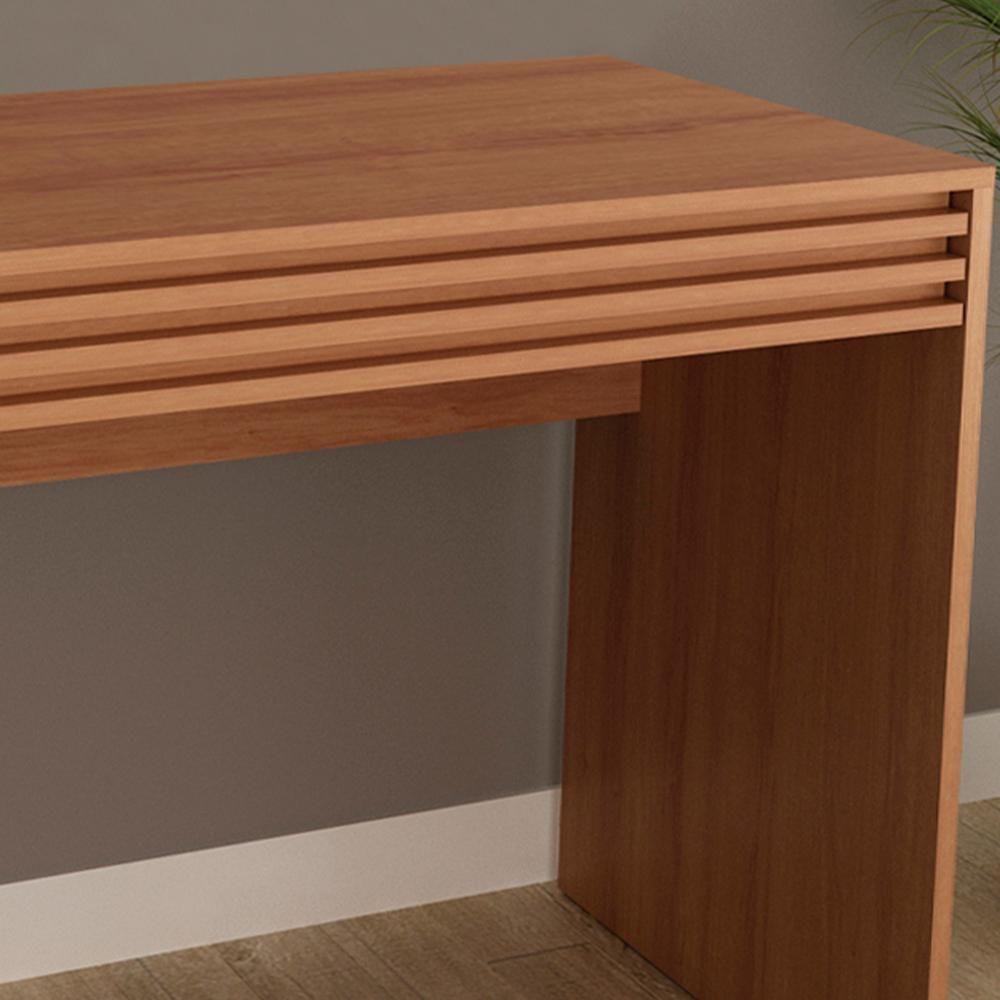Escrivaninha Mesa Escritorio 1 Gaveta Ripada Me4173 Amendoa Tecno Mobili Amendoa - 5