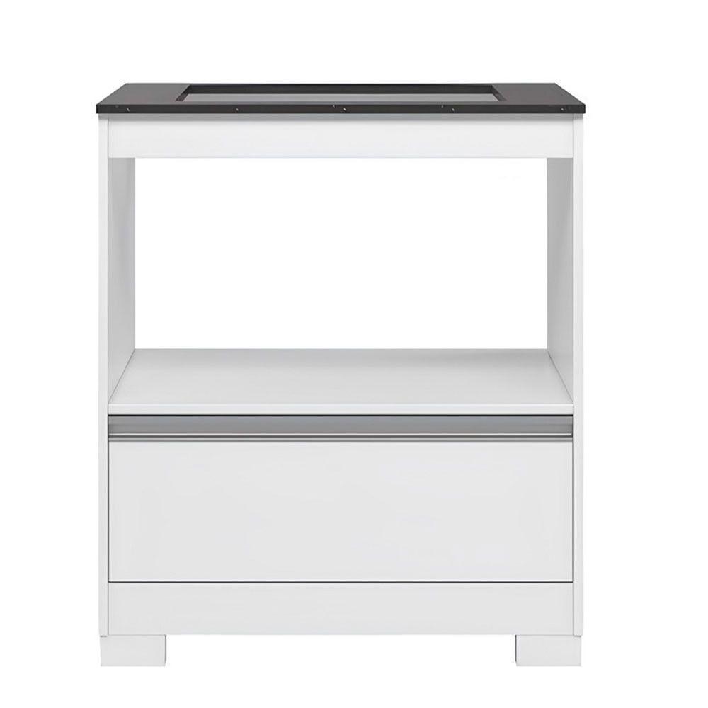Balcão Para Cooktop 4 Bocas Com 1 Gaveta Nt3110 Notável Branco New/ Granito - 5