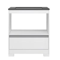 Balcão Para Cooktop 4 Bocas Com 1 Gaveta Nt3110 Notável Branco New/ Granito - 5