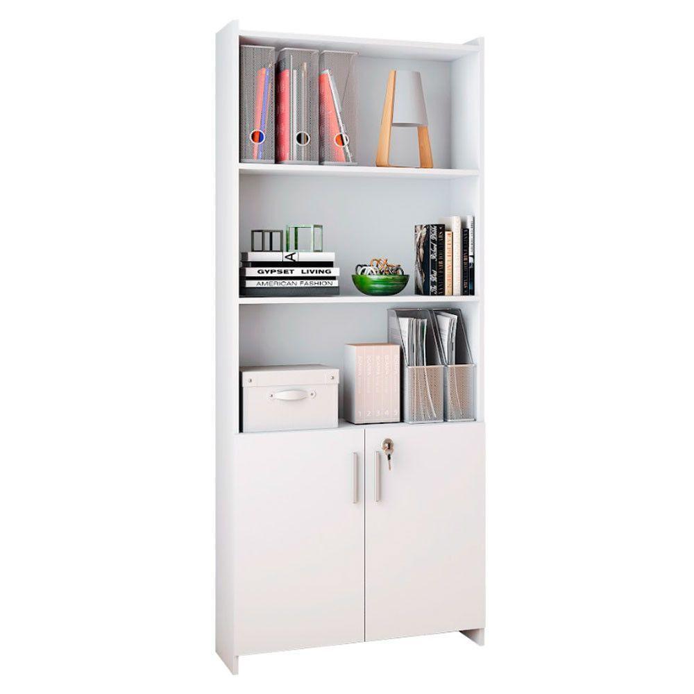 Armário Multiuso Para Escritório Com 2 Portas 56118 Notável Branco New - 6