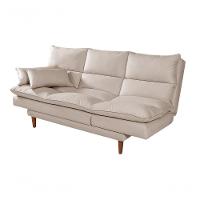 Sofá Cama Vancouver 3 Lugares Império Reclinável Casal Pés Madeira Suede Areia 376 - 1