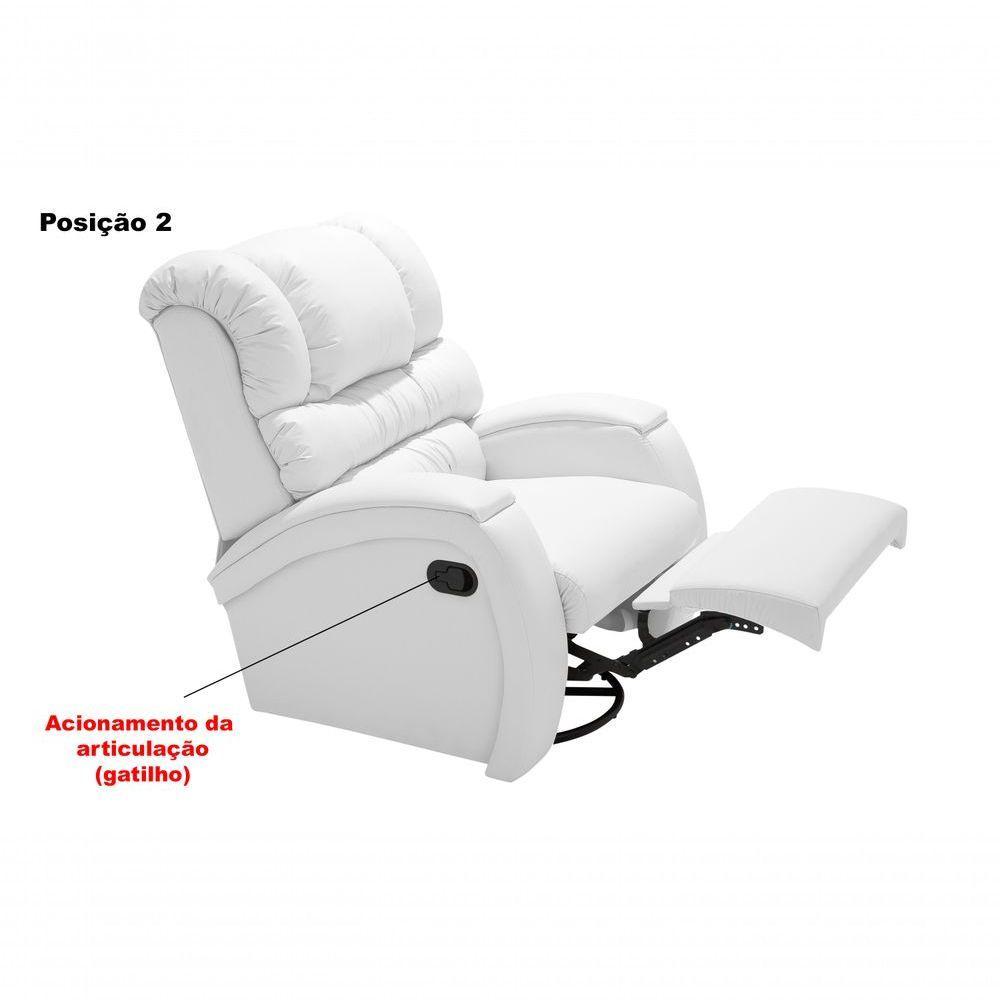 Poltrona Reclinável Imperial Zero Wall Com Balanço E Giro Corano branco 036 - 2