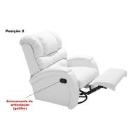 Poltrona Reclinável Imperial Zero Wall Com Balanço E Giro Corano branco 036 - 2