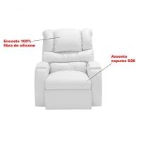 Poltrona Reclinável Imperial Zero Wall Com Balanço E Giro Corano branco 036