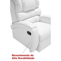Poltrona Reclinável Imperial Zero Wall Com Balanço E Giro Corano branco 036 - 6