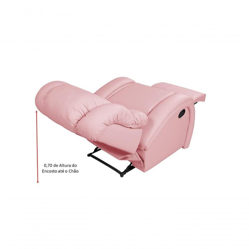 Poltrona Reclinável Imperial Zero Wall Amamentação Com Assento De Elevação Corano Rosa 309 - 7