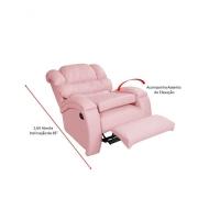Poltrona Reclinável Imperial Zero Wall Amamentação Com Assento De Elevação Corano Rosa 309 - 6