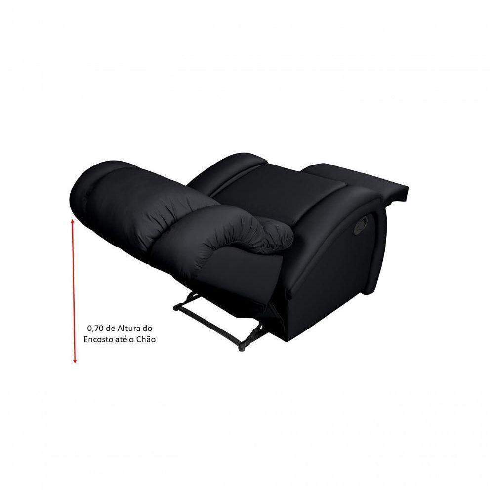 Poltrona Reclinável Imperial Zero Wall Sobrancelha Lashes Com Assento De Elevação Corano Preto 311 - 8