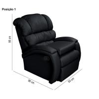 Poltrona Reclinável Imperial Zero Wall Sobrancelha Lashes Com Assento De Elevação Corano Preto 311