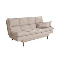 Sofá Cama Andorra 3 Lugares Império Reclinável Casal Pés Madeira Com Banqueta Suede Areia 376 - 6