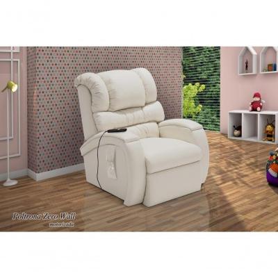 Poltrona Reclinável Imperial Soroterapia Idosos Motorizada Corano Branco 036