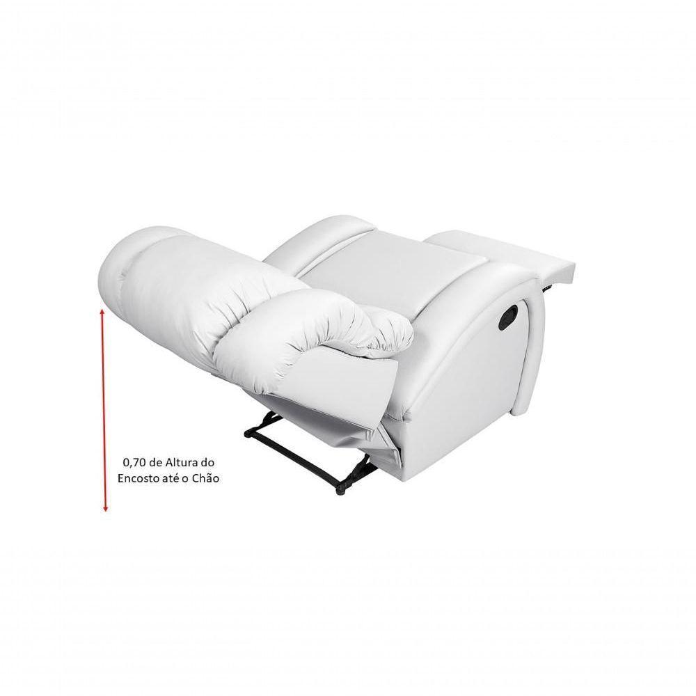 Poltrona Reclinável Imperial Zero Wall Papai Mamãe Com Assento De Elevação Corano Branco 036 - 4